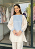 Beige Blue Harmony Co Ord Set